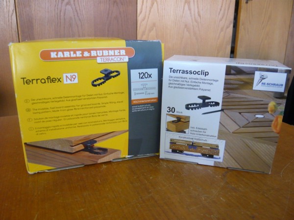 K&R terracon terraflex N9 RE-Schraub Terrassoclip mit Schrauben Holz