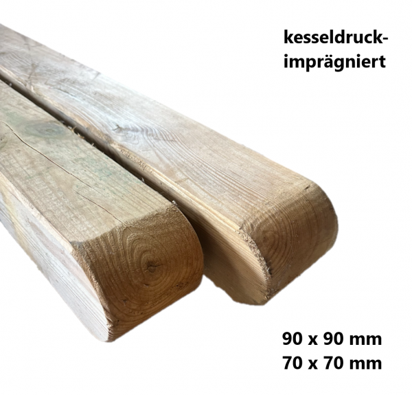 Pfosten 7x7 cm KDI Kopf rund