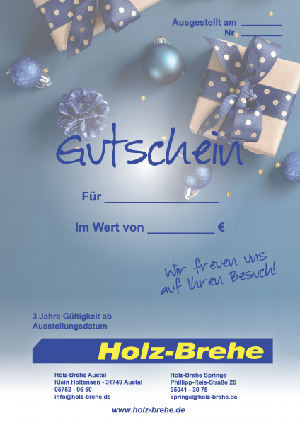 Geschenk Gutschein Weihnachten