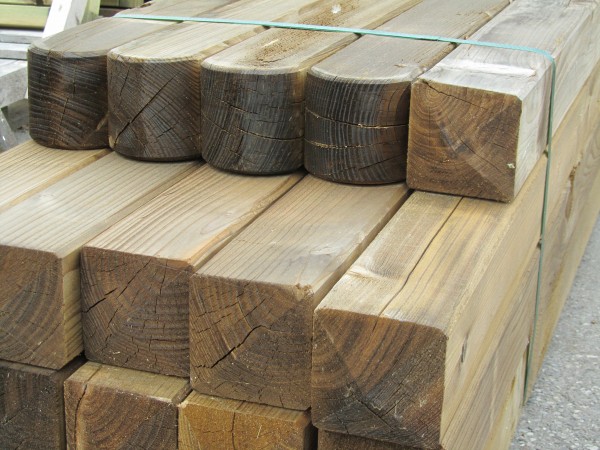 Pfosten 7x7 cm KDI Kopf rund