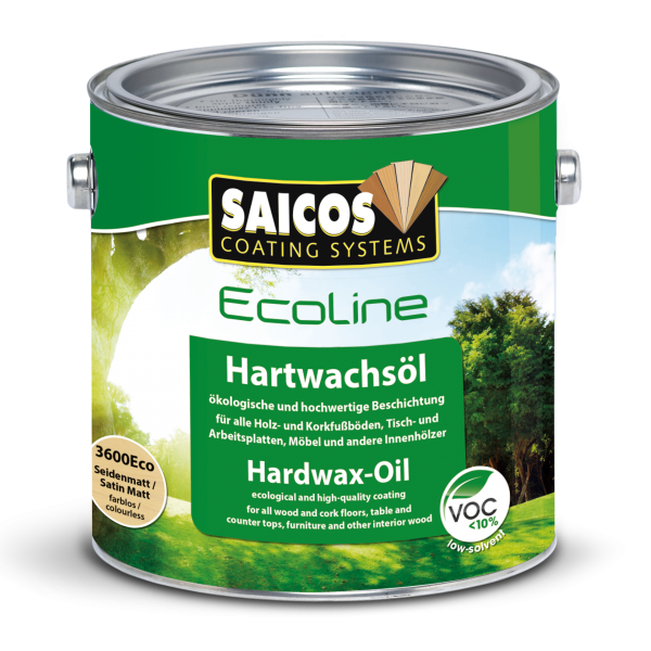 Ecoline Hartwachsöl - Seidenmatt farblos 0,75 L